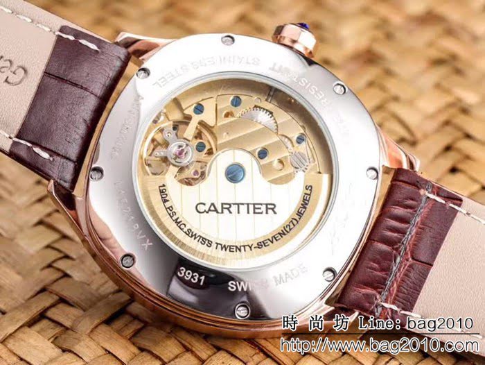 CARTIER卡地亞 簡約兩針飛輪 精品男士腕表 WSS3191